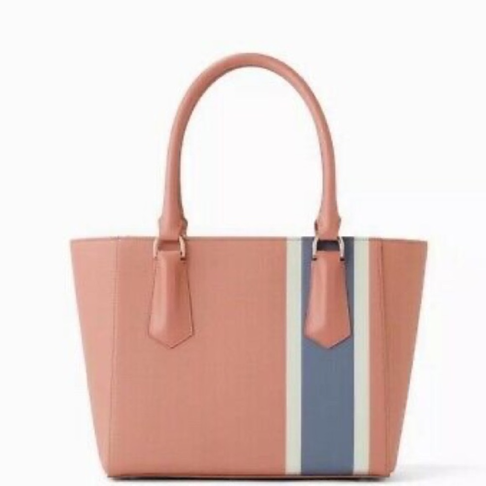 EUC Dagne Dover Signature Midi Tote Sienna Stripe